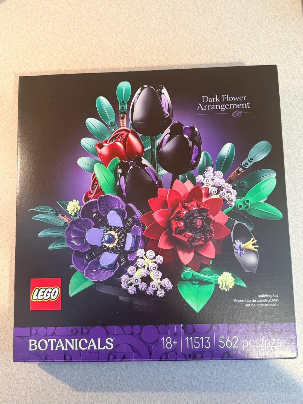Lego Dark Flower Arrangement - EMPTY BOX ONLY COLLECTOR ITEM * FREE SHIPPING *